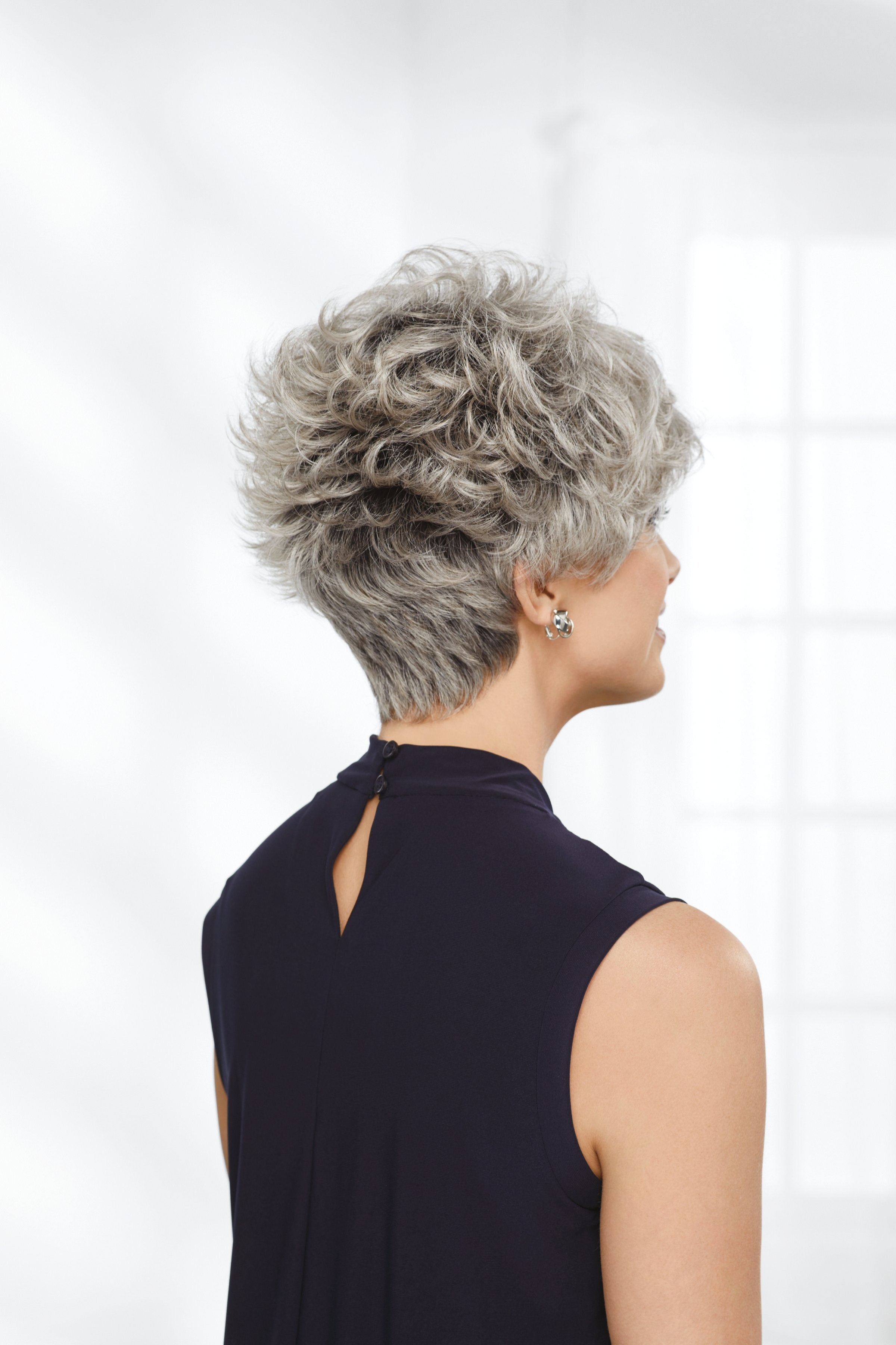 Paula young short human clearance hair wigs